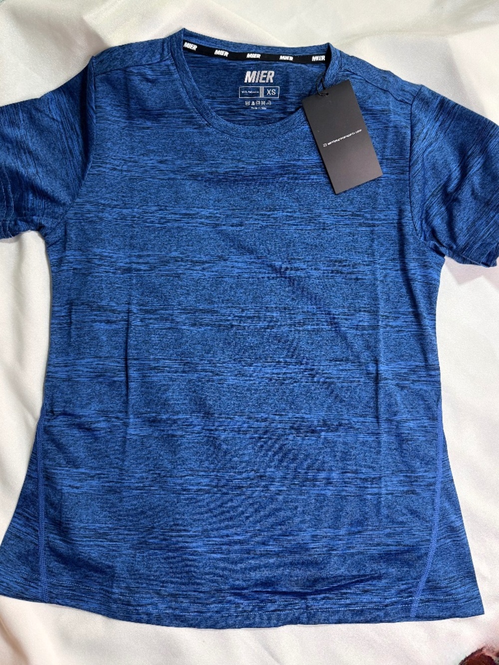 MIER Women’s Athletic T-Shirt XS Heather Blue NWT